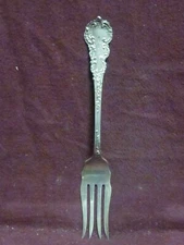 1900 Frank W Smith Sterling COLBERT SERVING COLD MEAT FORK  7 3/8"  mono  M     