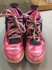 Air Jordan 4 Retro 487725-607 rosa e viola taglia 1,5 anni C50