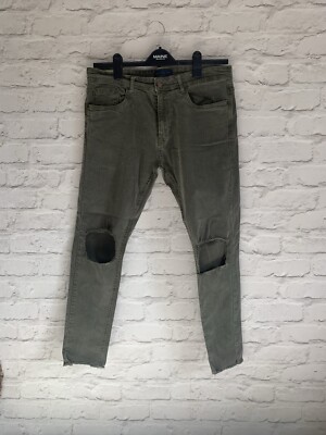 Men's Zara Khaki Skinny Size 34 Waist UK