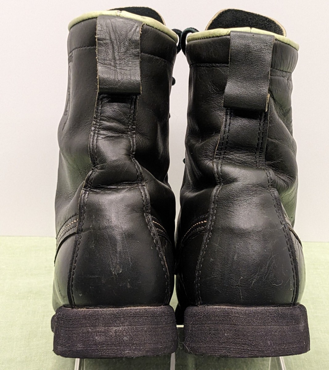 VINTAGE MADE IN USA BROWNING GREEN LEATHER LACE UP KANGAROO PACKER