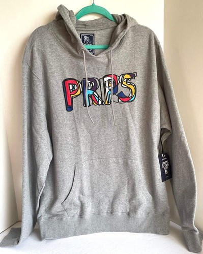Prps Sweatshirt Hoodie Mens Medium Gray Pullover Logo Pockets Sweater - Picture 5 of 6