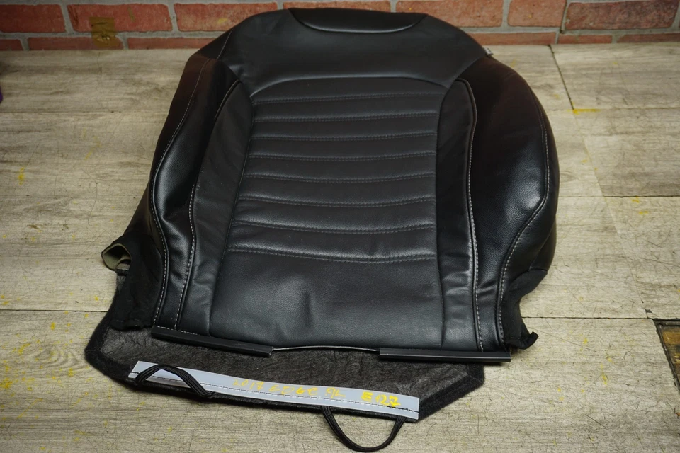 FORD EDGE SEL 2017-2018 NEGRO ASIENTO SUPERIOR DELANTERO IZQUIERDO RESPALDO CUBIERTA CUERO OEM Foto 3 de 4