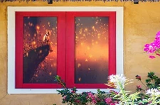 3D Orange Pattern A670 Window Film Print Sticker Cling Stained Glass UV Zoe