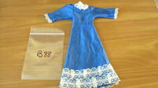 BARBIE CLOTHING Vintage BLUE OLD FASHIONED DRESS with LACE Lot B88