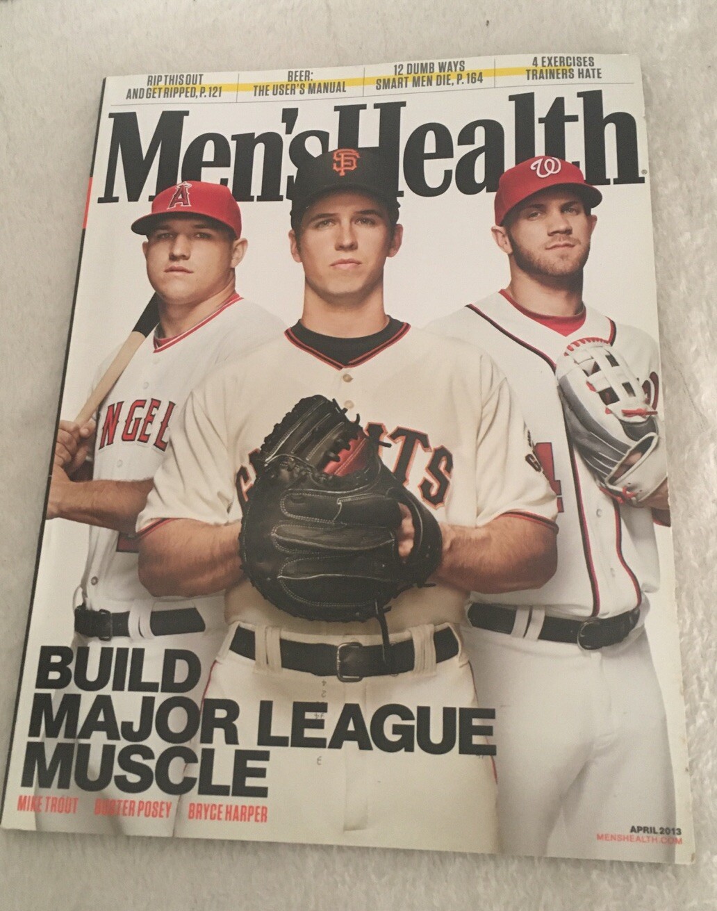 MIKE TROUT BUSTER POSEY BRYCE HARPER April 2013 MEN'S HEALTH