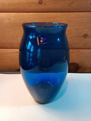  Luminarc Cobalt Blue Vase   Elegant French Glass Vase 8 1/2'' Tall NWT