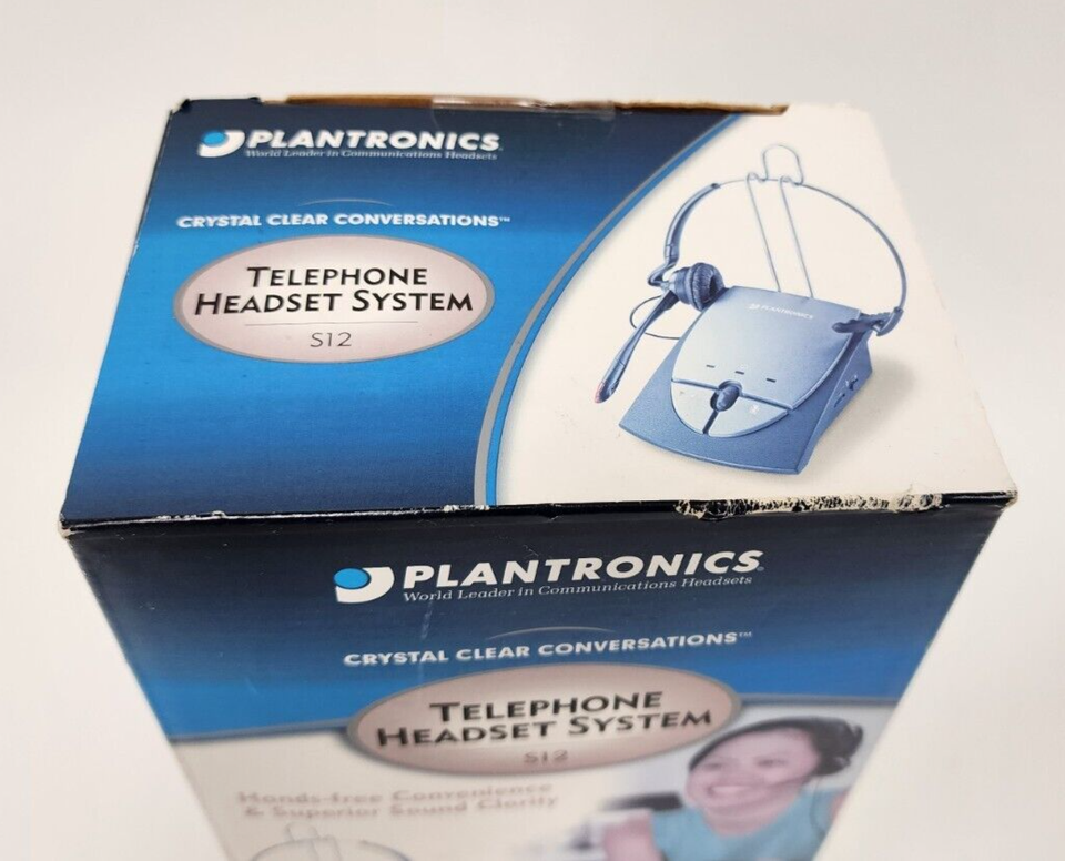 NEW Plantronics S12 Telephone Headset System Wired HandsFree With
