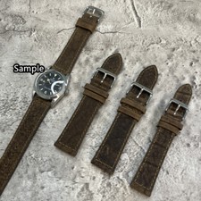 Size 18/20/22mm Aged Buffalo Vintage Look Cow Leather Watch Strap/Band 140