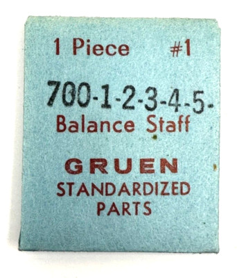 GRUEN #1 EB723 CAL 700-1-2-3-4-5 BALANCE STAFF STANDARDIZED PART FACTORY WATCH