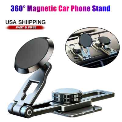 Magnetic Car Mount Holder Stand Dashboard 360° Rotating For Cell Phone Universal