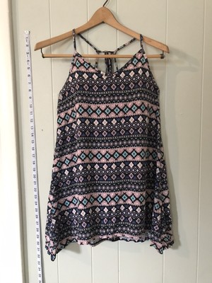 NEW Divided By H&M Women s Dress / Size 2 / Tribal Blue Pink