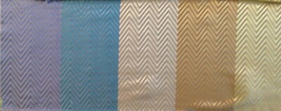 ZIMMER AND ROHDE Zig Zag Blue Turquoise Gold Yellow 100% Silk Remnant New