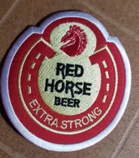 Red Horse Beer Extra Strong Embroidered Patch approx 3.25x3.5"