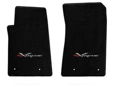 NEW! Black Floor Mats 2002-2004 Chevy S10 Embroidered Xtreme Logo Silver & Red