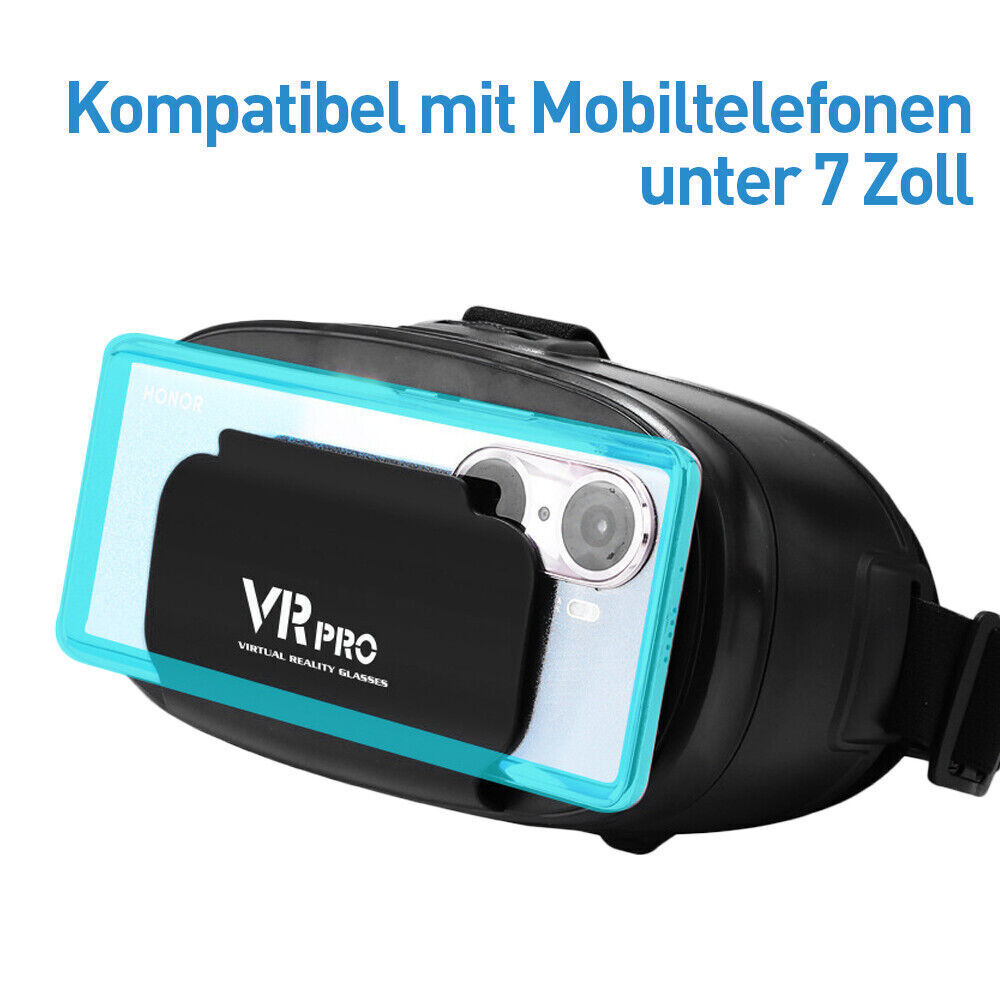 VR Brille Handy Universal Vollbild 3D Brille Virtual Reality VR Gläser 57 Zoll