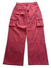 House of Sunny Easy Rider Cargo Pants in Azalea Pink
