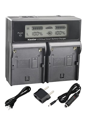 BPU60 Smart LCD Dual Fast Charger For Sony BP-U60, PMW-100, PMW-150, PMW-160