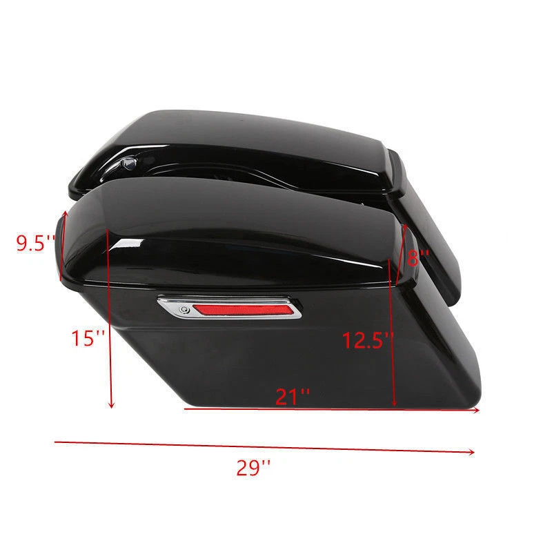 Hard Saddlebags W/ Conversion Brackets For 2008-2017 Harley Dyna Fat Bob FXDF Foto 2 de 4