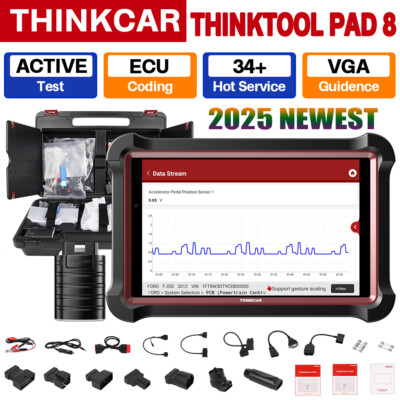Thinktool Pad8 Bi-Directional OBD2 Diagnostic Scan Tool ECU Coding Key Program