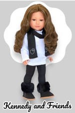 18 Inch Doll Clothes- Leggings Outfit with Boots and Scarf Fits 18 Inch Dolls