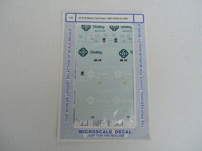 Microscale Decal 87-615 Staley Tank Cars Mid 1970's to 1991  Spur H0
