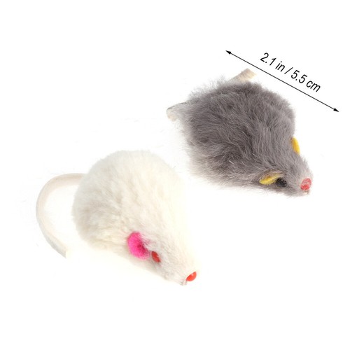 5PCS False Mice Toys Interactive Mini Funny Plush Mouse Toys Adorable Plaything - 第 8/12 張圖片