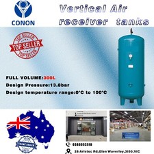 The 300L vertical air receiver tank is compatible with 1.5-5.5kW air compressors