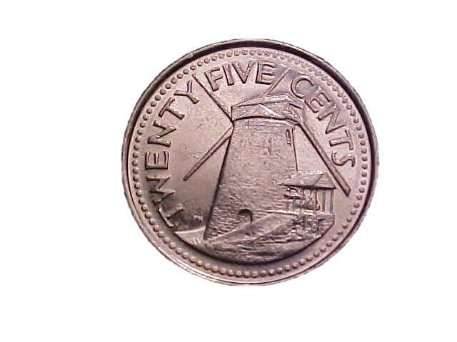 2008 Barbados 25 Cents KM# 13a - Very Nice Choice BU Collector