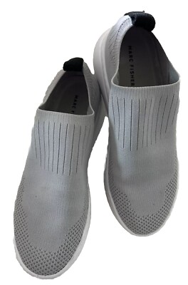 Marc Fisher Slip On Sneaker Shoes JENIC Athletic Breathable Gray Mesh Sz 8 NICE