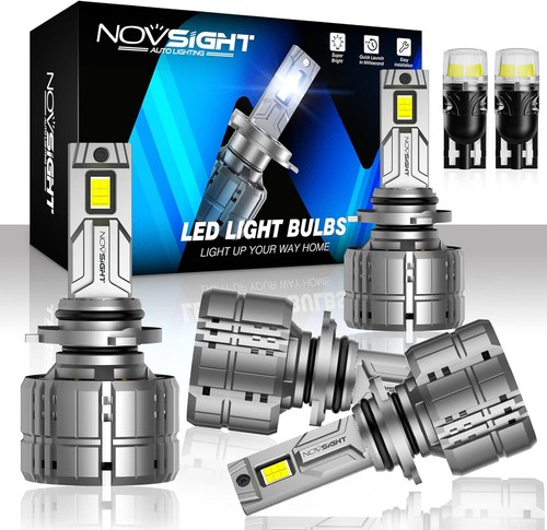 NOVSIGHT 9005 H11 Combo LED Headlight High Low Beam Bulbs Kit 80000LM 400W 4pcs - Picture 2 of 12