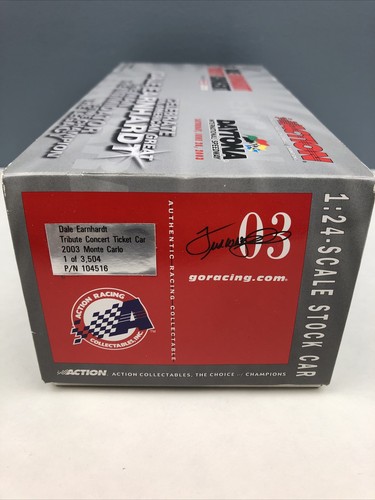 DALE EARNHARDT SR TRIBUTE CONCERT TICKET 2003 1/24 ACTION DIECAST CAR 3504 MADE - Picture 7 of 8