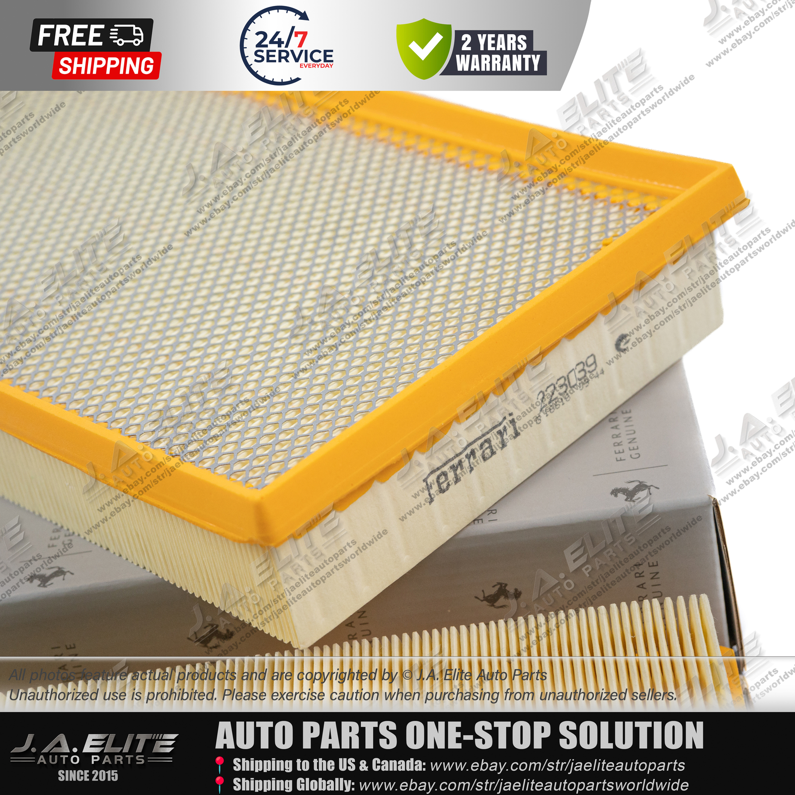 2pcs Air Filters for Ferrari 599, 612, 812, FF, F12, OEM:223039