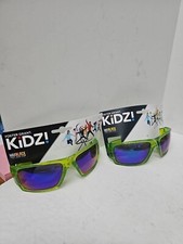Foster Grant KIDZ Green Frame Sunglasses, Blue Mirror Lens X2