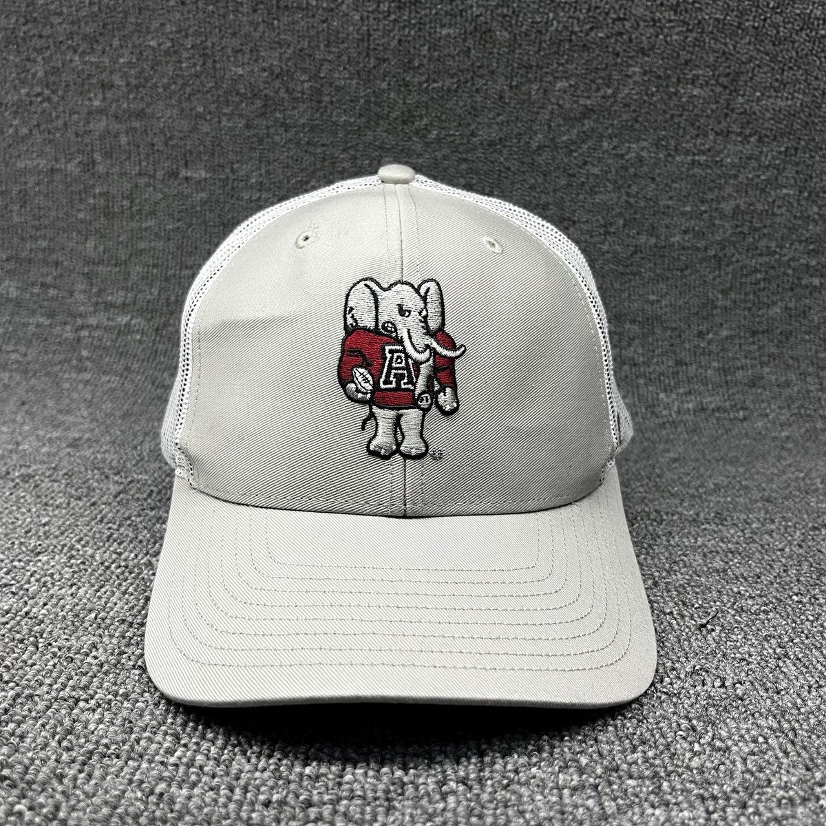 Alabama Crimson Tide '47 Brand Trucker Hat Gray White Mesh Big Al Adjustable