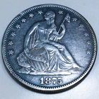 1875 Seated Liberty Half Dollar Beautiful High Grade Coin Rare Date