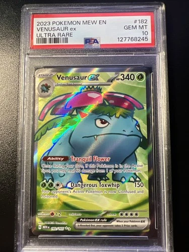 2023 POKEMON MEW EN-151 182/165 VENUSAUR ex ULTRA RARE PSA 10