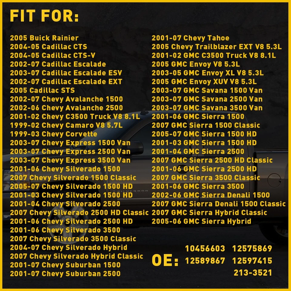 2X Knock Sensor w/ Harness for Chevy GMC 1500 2500 Cadillac Hummer H2 4.8/5.3/6. - Image 2 of 4