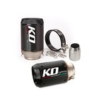 Carbon Fiber Universal Exhaust Pipe Muffler Tips Slip-on For 51mm Motorcycle ATV