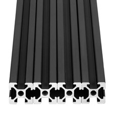 4pcs 400mm T Slot 2020 Aluminum Extrusion European 4PCS 400mm(15.75''), Black 