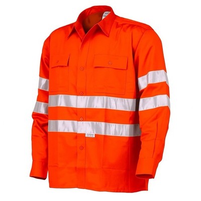 Profi Warnschutz T Shirt Langarm Arbeitsshirt Arbeitshemd Warnkleidung XL