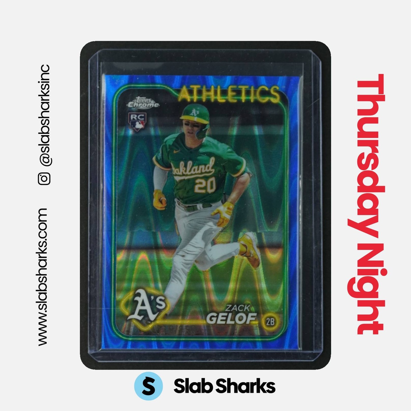2024 TOPPS CHROME #282 ZACK GELOF BLUE RAYWAVE REFRACTOR RC ROOKIE /150