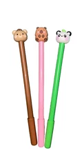 3PCS Kawaii Animal Gel Pens – Capybara, Bear & Panda – Fun Writing Stationery