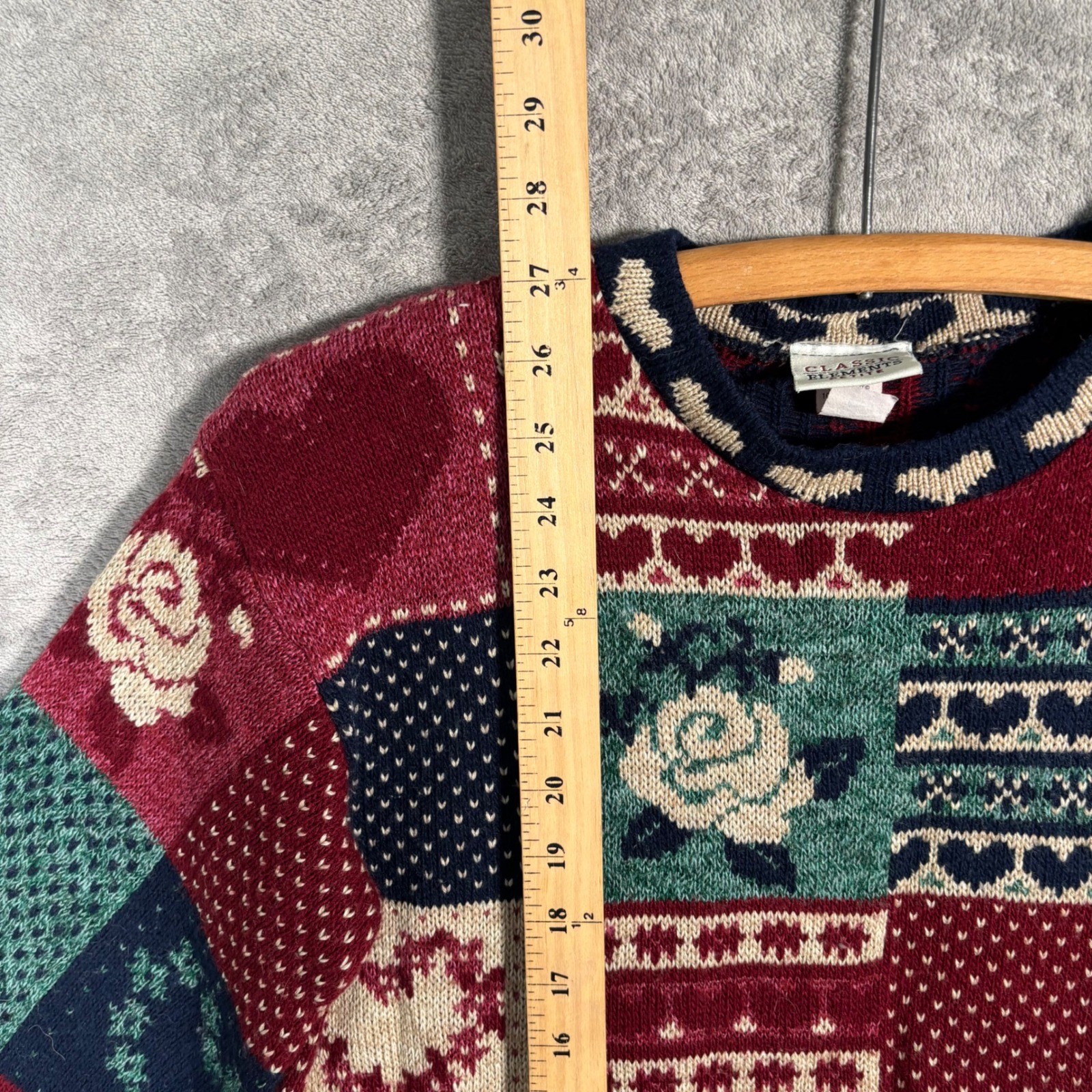 Classic Elements Vintage 90s Patchwork Heart Rose… - image 15