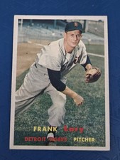 1957 Topps #168 Frank Lary Detroit Tigers BASEBALL Card 8A