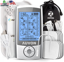 AUVON Rechargeable TENS Unit Muscle Stimulator, 24 Modes 4Th Gen TENS Machine wi