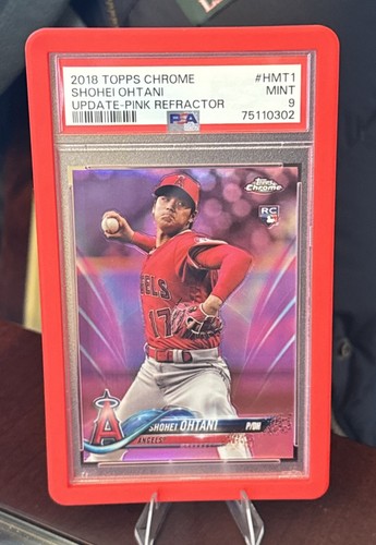 2018 Topps Chrome Update Shohei Ohtani #HMT1 -Pink Refractor Rookie RC PSA 9