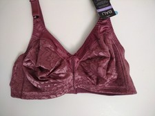 NWT Bali Double Support Lace Full Figure Wireless Bra DF3372 Size 38C Berry