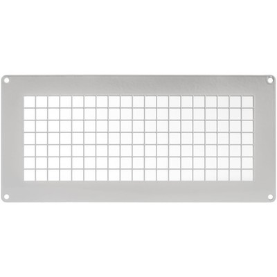 White Galvanized Steel Rectangular Crawl Space Vent Grid Mesh 10x4.5 Inch