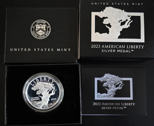 2023-P 1 oz .999 Silver Proof American Liberty Silver Medal with OGP & COA 23DB