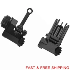 1 Pair Sights Tactical Low Profile Metal Sights Folding Iron Front & Rear Set